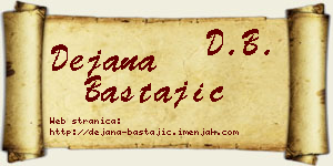 Dejana Bastajić vizit kartica